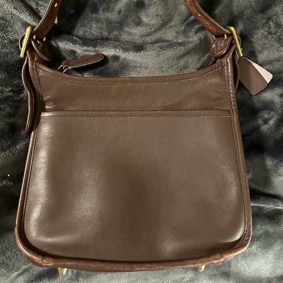 Coach Handbags - Coach Brown Leather Vintage Legacy Shoulder Crossbody Zip Top Bag Made In USA